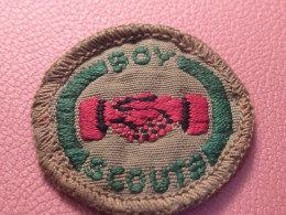 Scoutisme Canada/ Ecusson  Tissu/ Insigne De Mérite/Poignée De Mains /année 1940-1960                  ET605 - Scoutismo