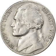 Monnaie, États-Unis, Jefferson Nickel, 5 Cents, 1975, U.S. Mint, Denver, TB+ - 1938-…: Jefferson