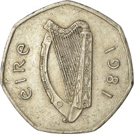 Monnaie, IRELAND REPUBLIC, 50 Pence, 1981, TTB, Copper-nickel, KM:24 - Irlanda