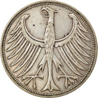 Monnaie, République Fédérale Allemande, 5 Mark, 1951, Stuttgart, TTB, Argent - 5 Mark