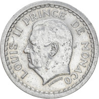 Monnaie, Monaco, 1 Franc, Undated (1943), TTB, Aluminium, Gadoury:MC131 - 1922-1949 Louis II.