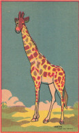 GIRAFE - ANIMAL  - CARTE ILLUSTREE (9x15cm) PUB " LE TIP BEURRE ". - Hippopotamuses