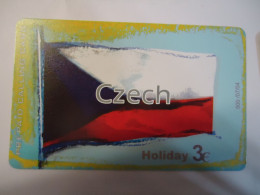 CZECH GREECE USED PHONECARDS CZECH FLAG  TIR.500 - República Checa