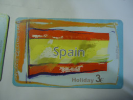 SPAIN GREECE USED PHONECARDS SPAIN FLAG  TIR.500 - Altri & Non Classificati