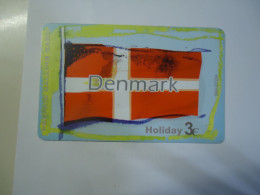 DENMARK  GREECE USED PHONECARDS DENMARK FLAG  TIR.500 - Griechenland