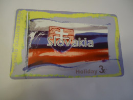 SLOVAKIA  GREECE USED PHONECARDS  SLOVAKIA FLAG  TIR.500 - Slowakei