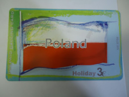 POLAND GREECE USED PHONECARDS  POLAND  FLAG  TIR.500 - Pologne