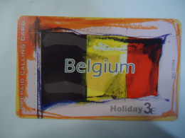 BELGIUM GREECE USED PHONECARDS BELGIUM FLAG  TIR.500 - Autres & Non Classés