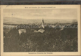 42380673 Kreischa Panorama Blick Vom Sanatoriumswald Kirche Kreischa - Kreischa