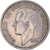 Monnaie, Monaco, Rainier III, 100 Francs, Cent, 1956, TTB, Cupro-nickel - 1949-1956 Francos Antiguos
