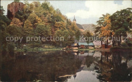 42379888 Tharandt Schlossteich Ruine Kirche Herbststimmung Tharandt - Tharandt