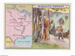 Belle Chromo Des Biscuits PERNOT à Dijon Série Les Fleuves Amérique Du Nord Le Mississipi VOIR DOS Explications - Pernot