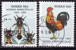 1984. Norway. Bee-keeping And Poultry- Breeding. Used. Mi. Nr. 908-09 - Usados