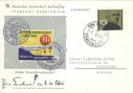 1962 Deutscher Kinderdorf-Ballonflug - Otros & Sin Clasificación