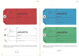 Etiquettes Colis Par Paquebot Genève:Jakarta - Altri & Non Classificati