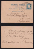 Portugal HORTA 1881 Stationery Postcard To BERLIN Germany - Horta