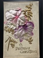 À BIRTHDAY GREETING  Flowers Embossed - Geburtstag