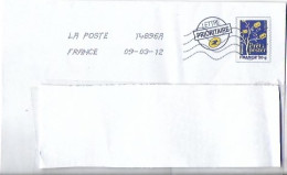 ENTIERS POSTAUX, PRÊT A POSTER, LETTRE PRIORITAIRE LA POSTE 2012, N° 909, OBLITÉRÉ - Prêts-à-poster: Repiquages Privés