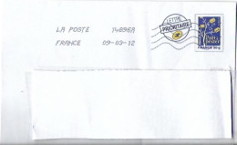 ENTIERS POSTAUX, PRÊT A POSTER, LETTRE PRIORITAIRE LA POSTE 2012, N° 909, OBLITÉRÉ - Listos A Ser Enviados : Réplicas Privadas