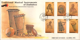 719714 MNH ZIMBABUE 1991 INSTRUMENTOS DE MUSICA TRADICIONALES - Zimbabwe (1980-...)