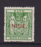 NIUE  - 1941-67 Arms Types Of New Zealand 5s Hinged Mint - Niue