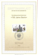 GERMANY # FROM 1987 ERSTTAGSBLATT >>750 Jahre Berlin>> - Brieven En Documenten