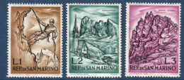 Saint Marin, San Marino, **, Yv 552, 553, 554 Mi 729, 730, 731, Montagne, - Neufs