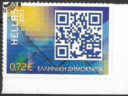 2013 Griechenland  Mi. 2740 FD-used 185 Jahre Griechische Postverwaltung QR-Code - Usati