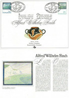 Finland / Belgium 1991 - Memorial Card Alfred Wilhelm Finch - Facit 1147, Yv. 1113 (3 Scans) - Covers & Documents