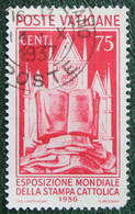 75 Cent World Exhibition CATHOLIC PRESS 1936 Mi 55 Yv 76 Used Gebruikt Oblitere VATICANO VATICAN VATICAAN - Used Stamps