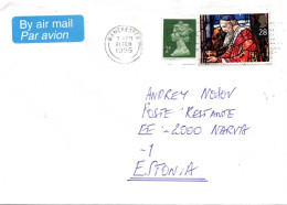 73435 - Grossbritannien - 1996 - 28p Weihnachten '92 MiF A Bf MANCHESTER - ... -> NARVA (Estland) - Lettres & Documents