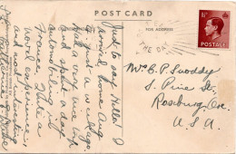 73437 - Grossbritannien - 1937 - 1.5d KEVIII EF A AnsKte LONDON - ... -> Roxburg, OR (USA) - Covers & Documents