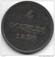 Guernsey 4 Doubles 1830  Km 2 Vf+ !! - Guernsey