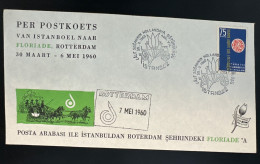 1960   PER POSTKOETS VAN ISTANBOEL NAAR FLORIADE ROTTERDAM - FDC