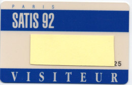 Carte Salon Badge SATIS  Karte (F 569) - Tarjetas De Salones Y Demostraciones