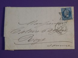 DF20 FRANCE  BELLE LETTRE 1864 ETOILE DE PARIS N°26  A  ROYE    +N°22 + AFF. INTERESSANT + - 1849-1876: Période Classique