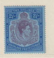 NYASALAND  - 1938 George VI 2s Hinged Mint - Nyassaland (1907-1953)