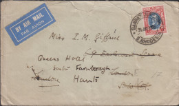 Southern Rhodesia 1933- Airmail Cover To UK Redirected To Farnborough - Southern Rhodesia (...-1964)