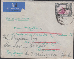KUT 1936 Airmail Cover To London Redirected To Farringdon - Kenya, Uganda & Tanganyika