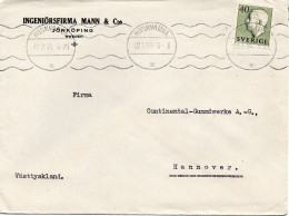 73453 - Schweden - 1954 - 40o Gustav VI EF A Bf HUSKVARNA -> Westdeutschland - Storia Postale