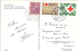 PORTUGAL N° 949/968/776A S/CP DE FUNCHAL / 21.8.65 POUR LA FRANCE - Covers & Documents