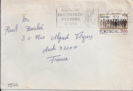 PORTUGAL N° 1241 S/L. DE LISBONNE / 26.12.74 POUR LA FRANCE - Lettres & Documents