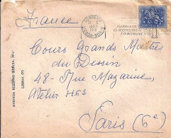 PORTUGAL N° 783 S/L. DE LISBONNE / 22.1.57 POUR LA FRANCE - Covers & Documents