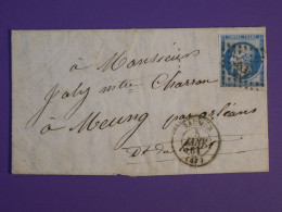 DF20 FRANCE  BELLE LETTRE 1861  SAUMUR A MEUNG +N°14  + AFF. INTERESSANT + - 1849-1876: Periodo Clásico