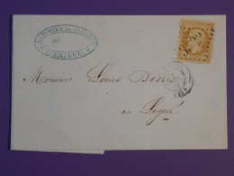 DF20 FRANCE  BELLE LETTRE 1863 ST BRIEUC  AU LEGUE + N°21 + AFF. INTERESSANT + - 1849-1876: Classic Period