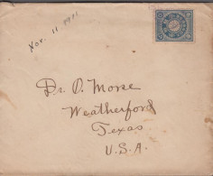1911. JAPAN. Interesting Cover To Weatherford, Texas, USA Dated Nov. 11, 1911. Postage 10 S Wi... (Michel 82) - JF539728 - Brieven En Documenten