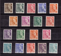 LOT DE TIMBRES MERCURE NEUF** - 1938-42 Mercurius