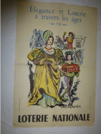 Loterie Nationale Elégance Et Loterie, Année 1539 (Villers-, Affiche Originale Yan RoyPaey 1962, 40 X 60, Vintage ; A 33 - Afiches
