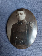 Petit Miroir De Poche Avec La Photo D'un Soldat Du 95e Régiment D'infanterie En 1939-40 - Equipement