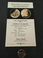 NATIONAL PARKS QUARTER DOLLAR 2012 D MAINE ACADIA / CUPRONICKEL DORURE OR 24 CARATS / USA / + CERTIFICAT - 2010-...: National Parks